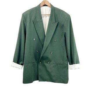 Jay Jacobs Vintage Double Breasted Blazer Green Oversized Lined L